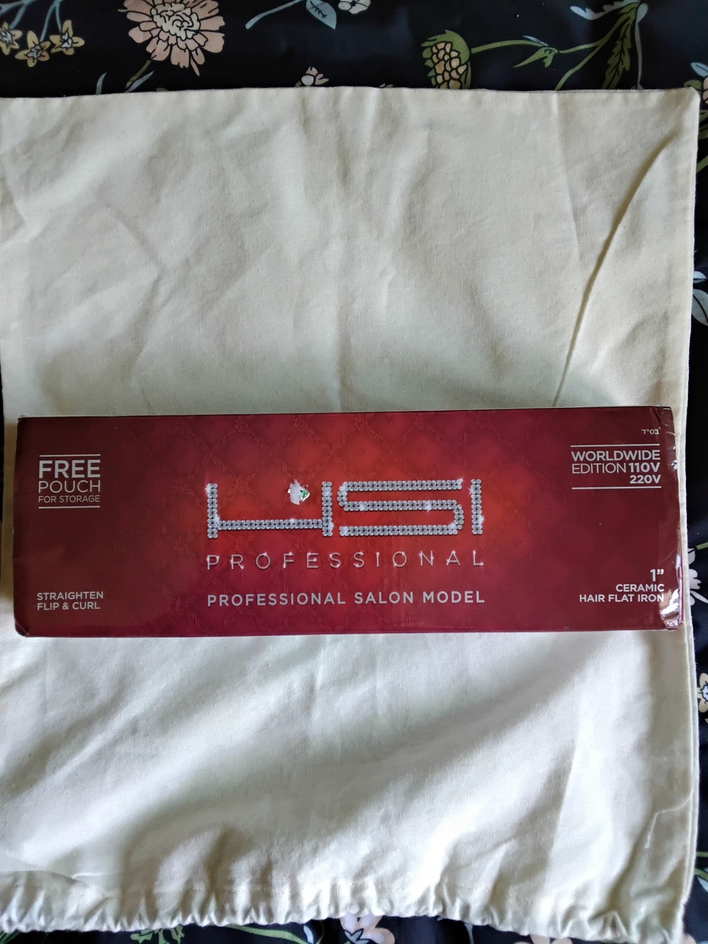 KISI Professional 1" Ceramic Hair Flat Iron - Red Box